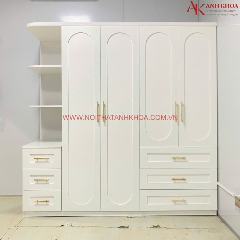 Tủ quần áo phong cách tân cổ điển đẹp cao cấp