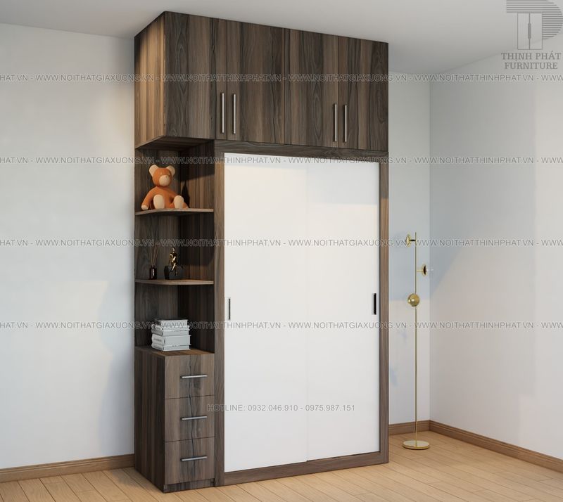 Tủ quần áo gỗ công nghiệp MDF