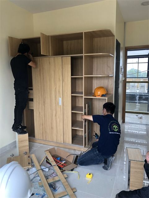 Xưởng Thi Công Tủ Áo 2 Xưởng mộc thi công tủ quần áo gỗ giá rẻ tại quận 12